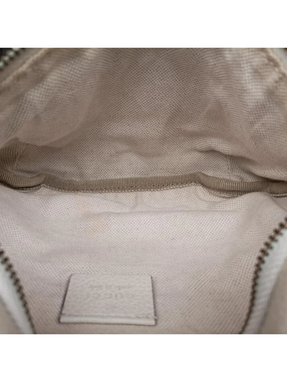 Gucci Print White Leather Handbag